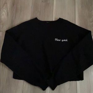 Brandy Melville Cropped New York Hoodie